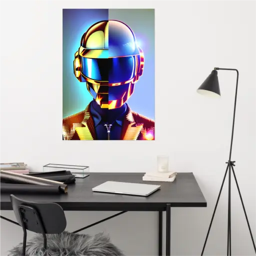 Mockup of a framed astronaut AI generatd artwork print